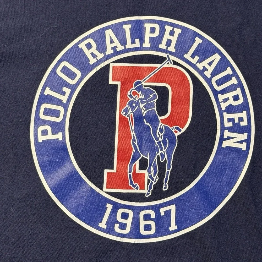 Polo Ralph Lauren T Shirt Men Large Blue Circle Graphic P 1967 Casual Street